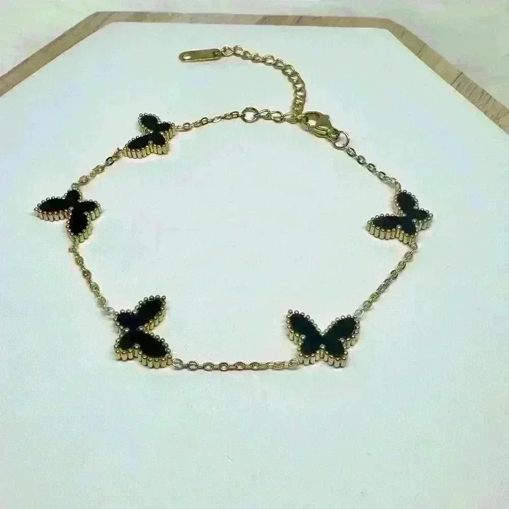 Butterfly Buttercup Bracelet in Black